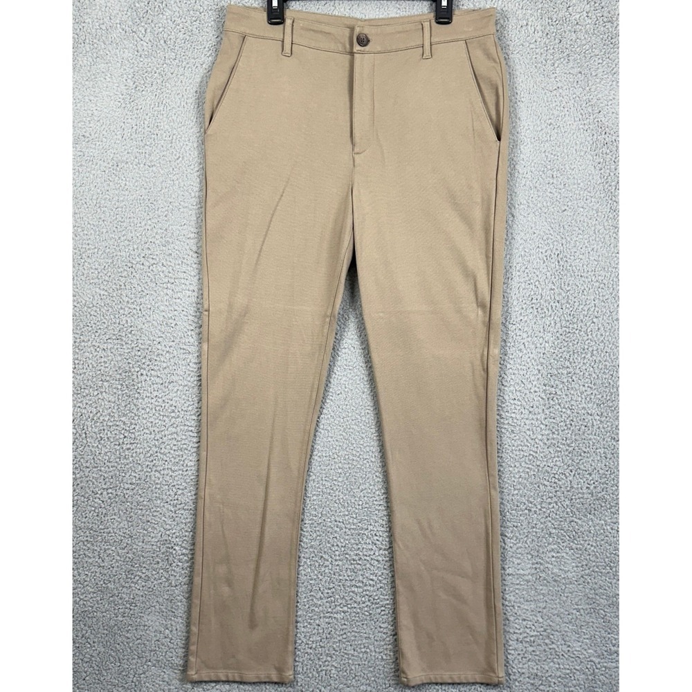 True Classic Nylon Blend Pants Hiking Mens 34 Tan Flat Front Stretch Adventure